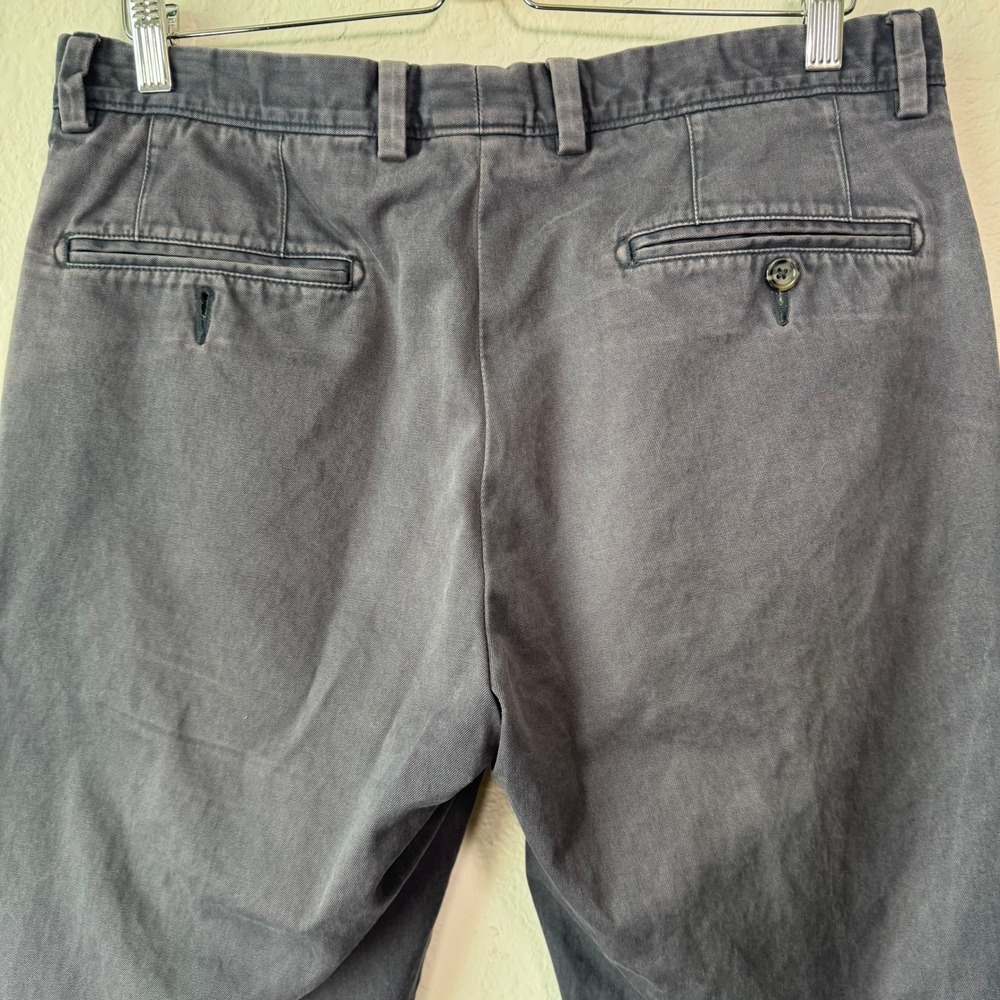 Johnston & Murphy Gray Mens 33x30 Regular Fit Pima Cotton Chino Pants 74-3858 - Picture 7 of 9